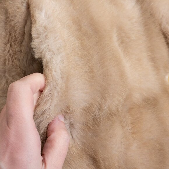 Vintage Tissavel France Faux Mink Fur Coat Small Sterling Stall Made in Canada - Picture 6 of 16